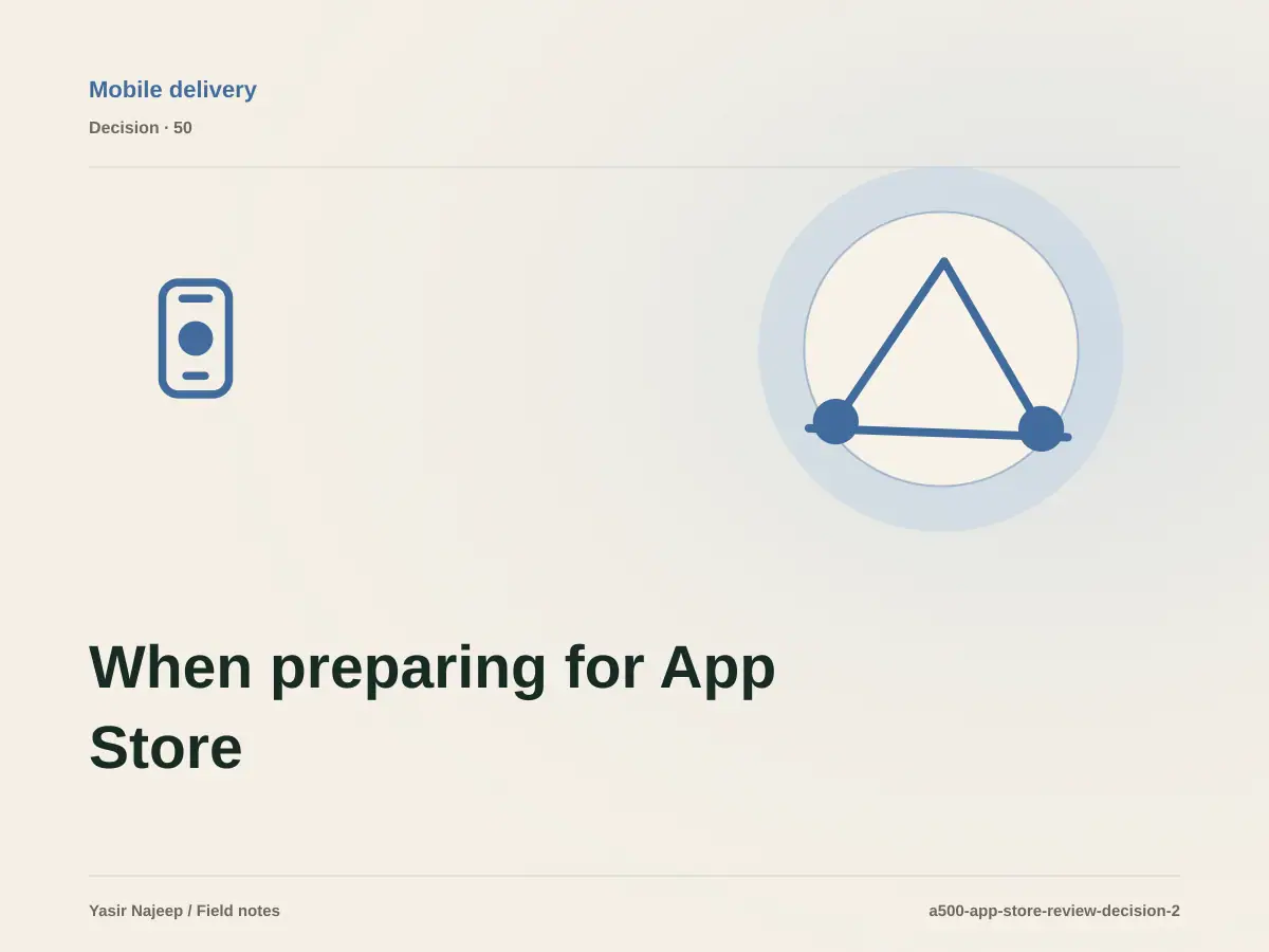 When preparing for App Store review makes sense, and when to wait