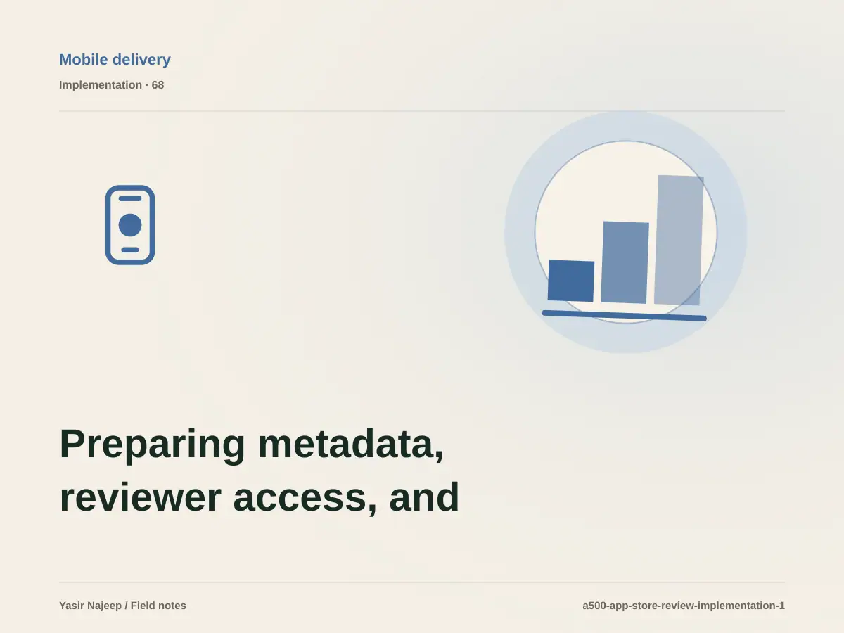 Preparing metadata, reviewer access, and services for preparing for App Store review: a testable workflow