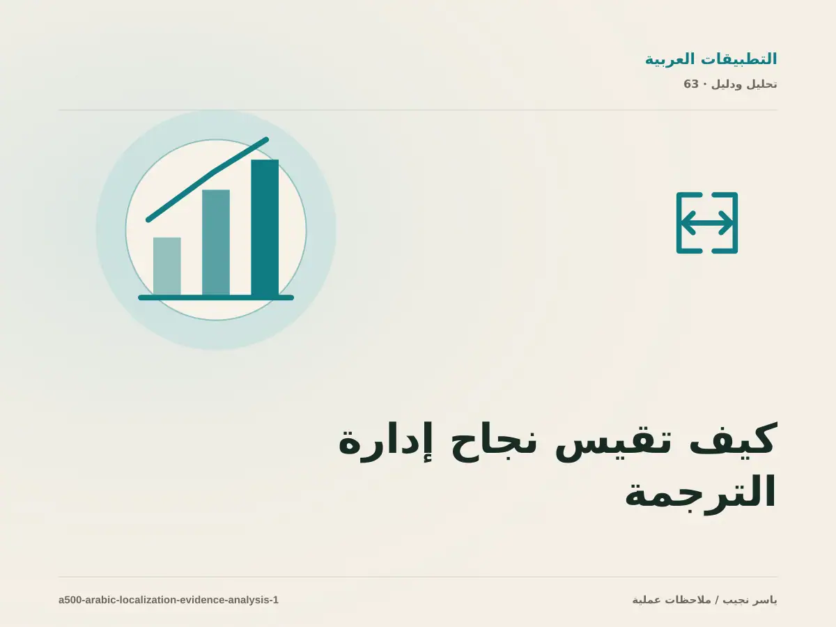 كيف تقيس نجاح إدارة الترجمة العربية داخل التطبيق؟ أدلة قابلة للمراجعة