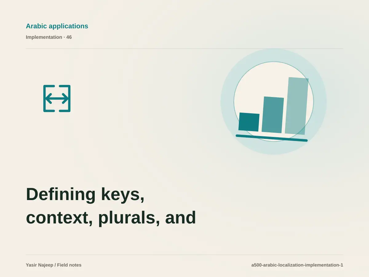 Defining keys, context, plurals, and missing states for Arabic localization inside an app: a testable workflow