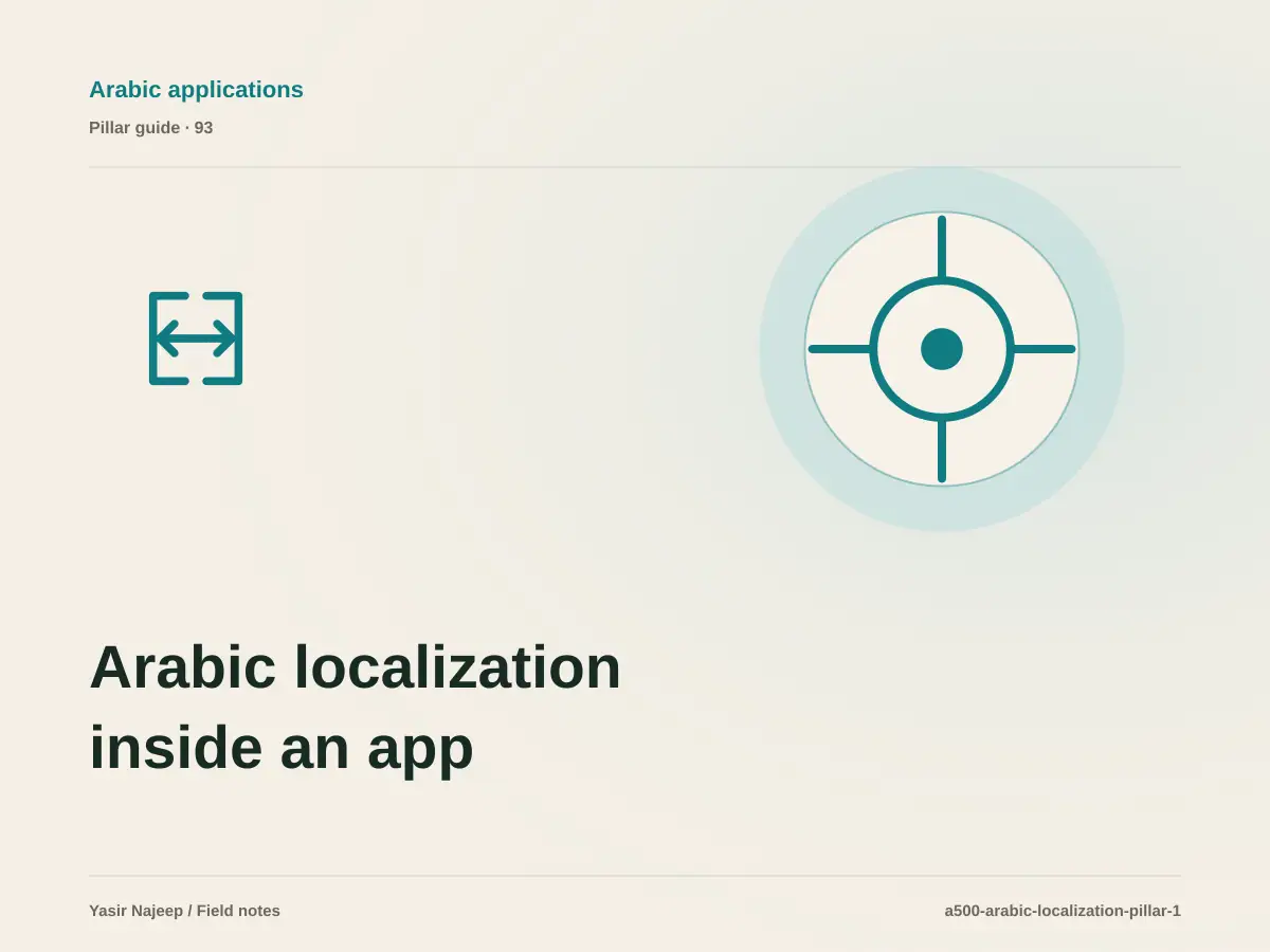 Arabic localization inside an app: from requirements to reliable operation