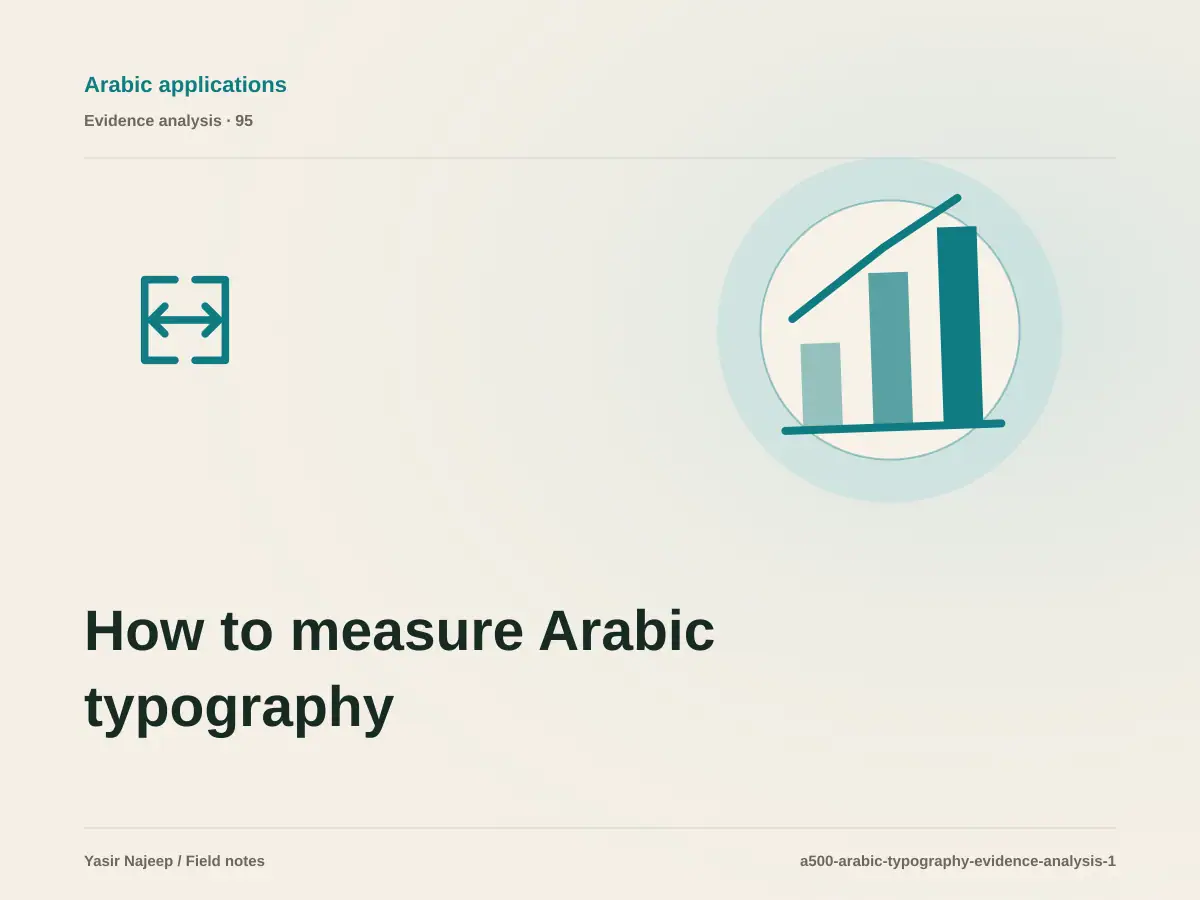 How to measure Arabic typography, numbers, and dates with reviewable evidence