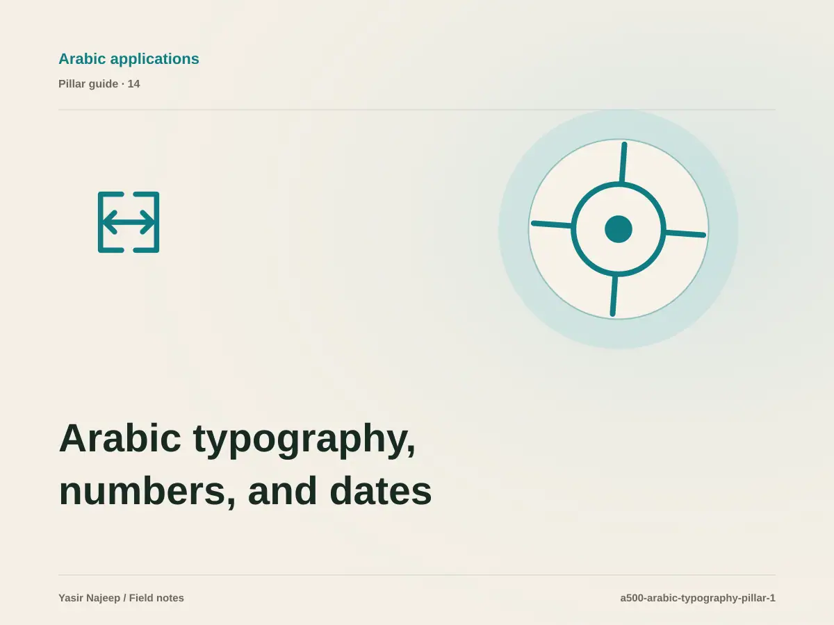 Arabic typography, numbers, and dates: from requirements to reliable operation