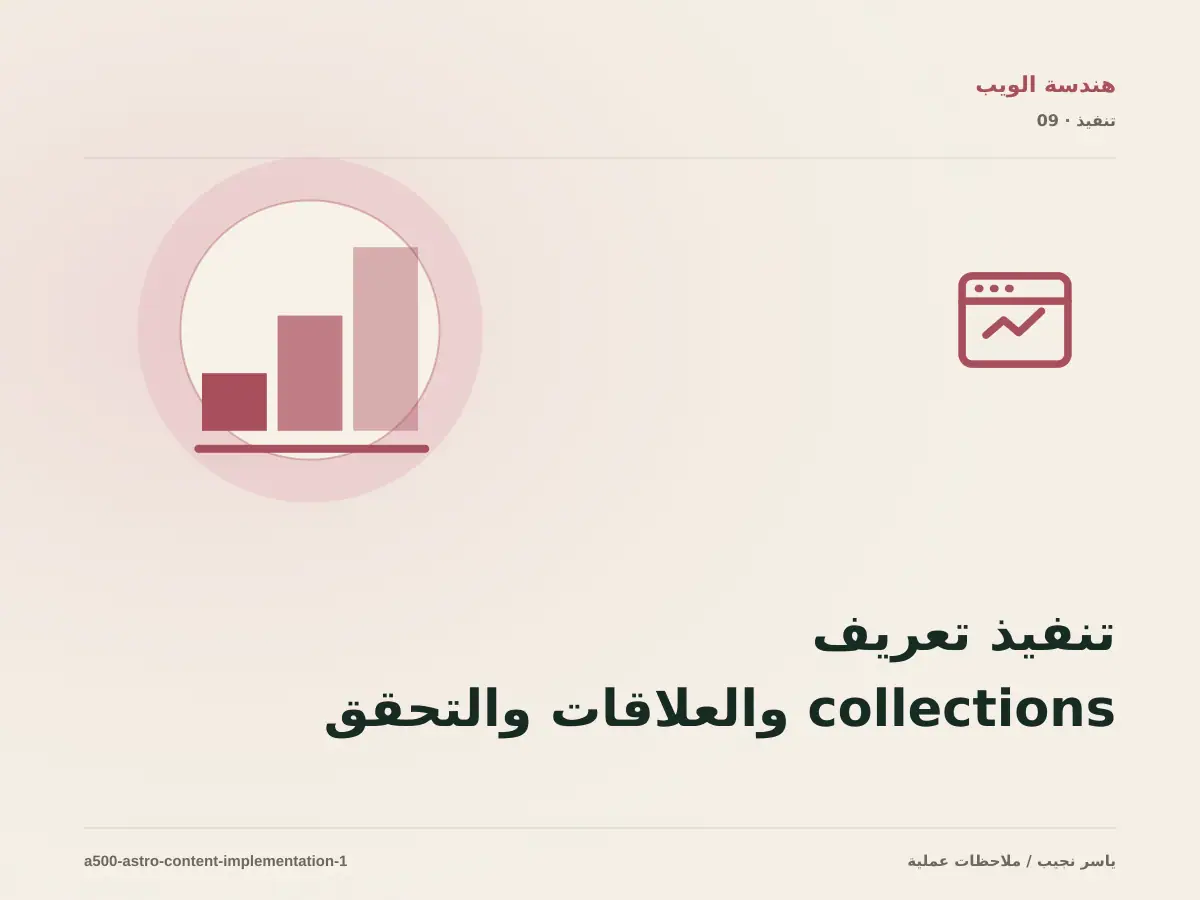 تنفيذ تعريف collections والعلاقات والتحقق ضمن هندسة المحتوى في Astro: خطوات قابلة للاختبار