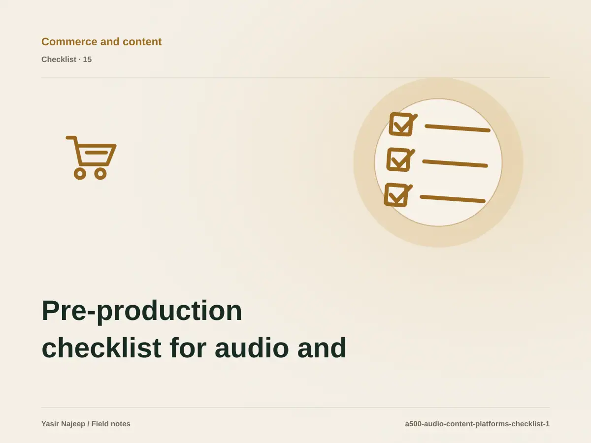 Pre-production checklist for audio and broadcast platforms on WordPress