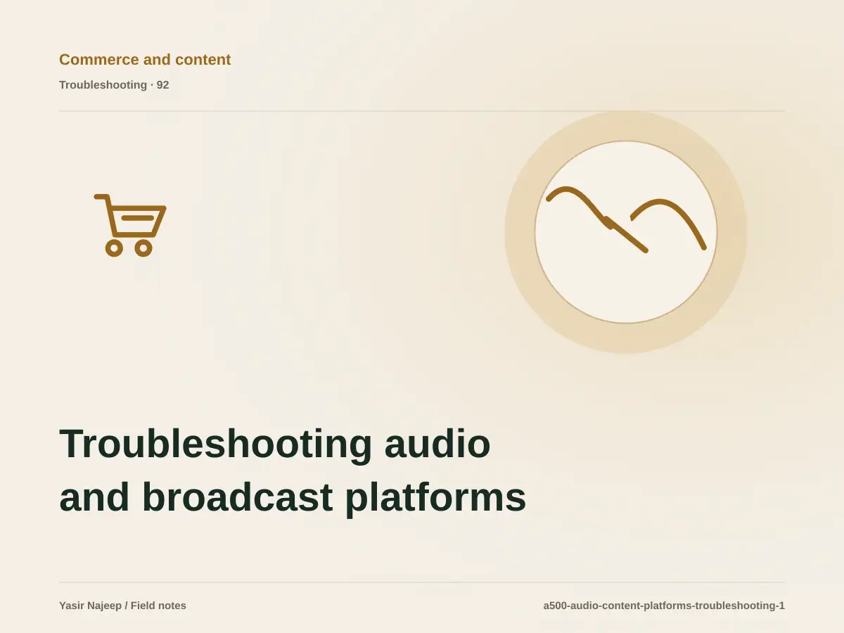 Troubleshooting audio and broadcast platforms on WordPress: reproduce the failure before changing code