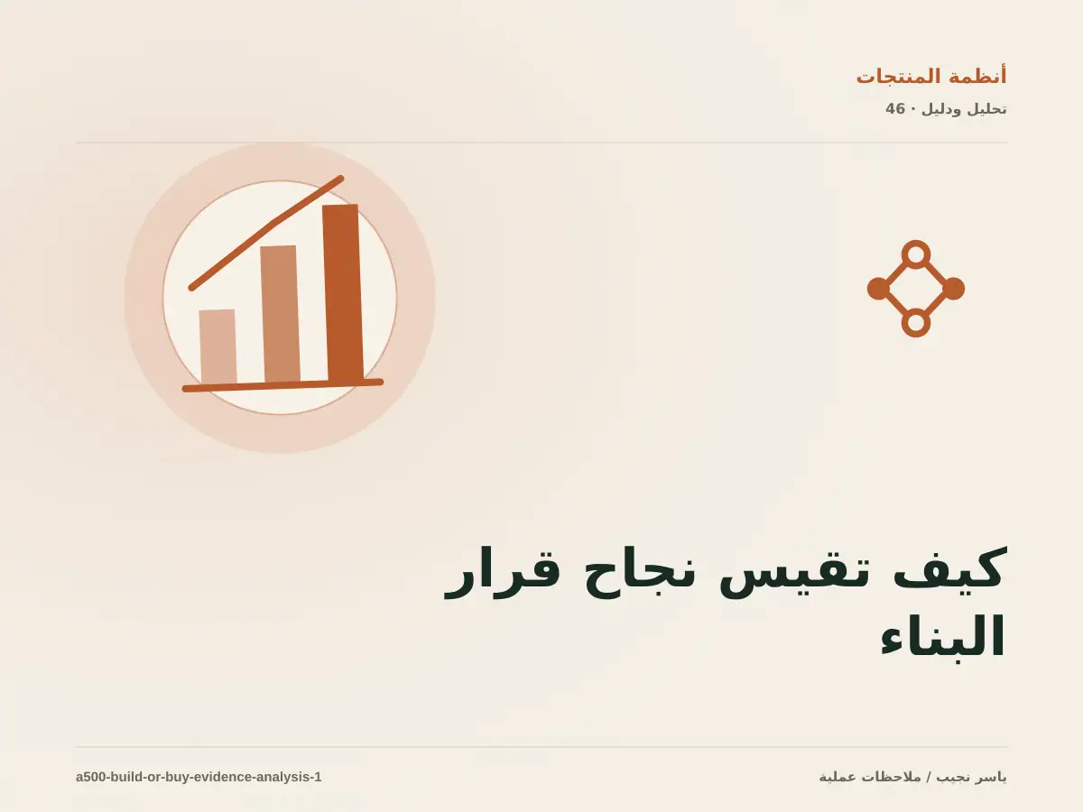 كيف تقيس نجاح قرار البناء أو الشراء أو التخصيص؟ أدلة قابلة للمراجعة