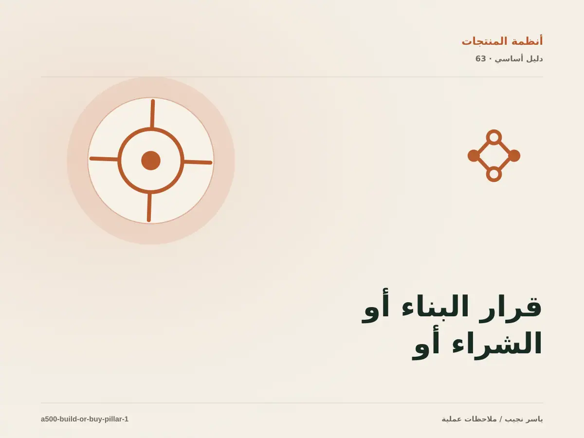 قرار البناء أو الشراء أو التخصيص: خريطة عملية من المتطلبات إلى التشغيل