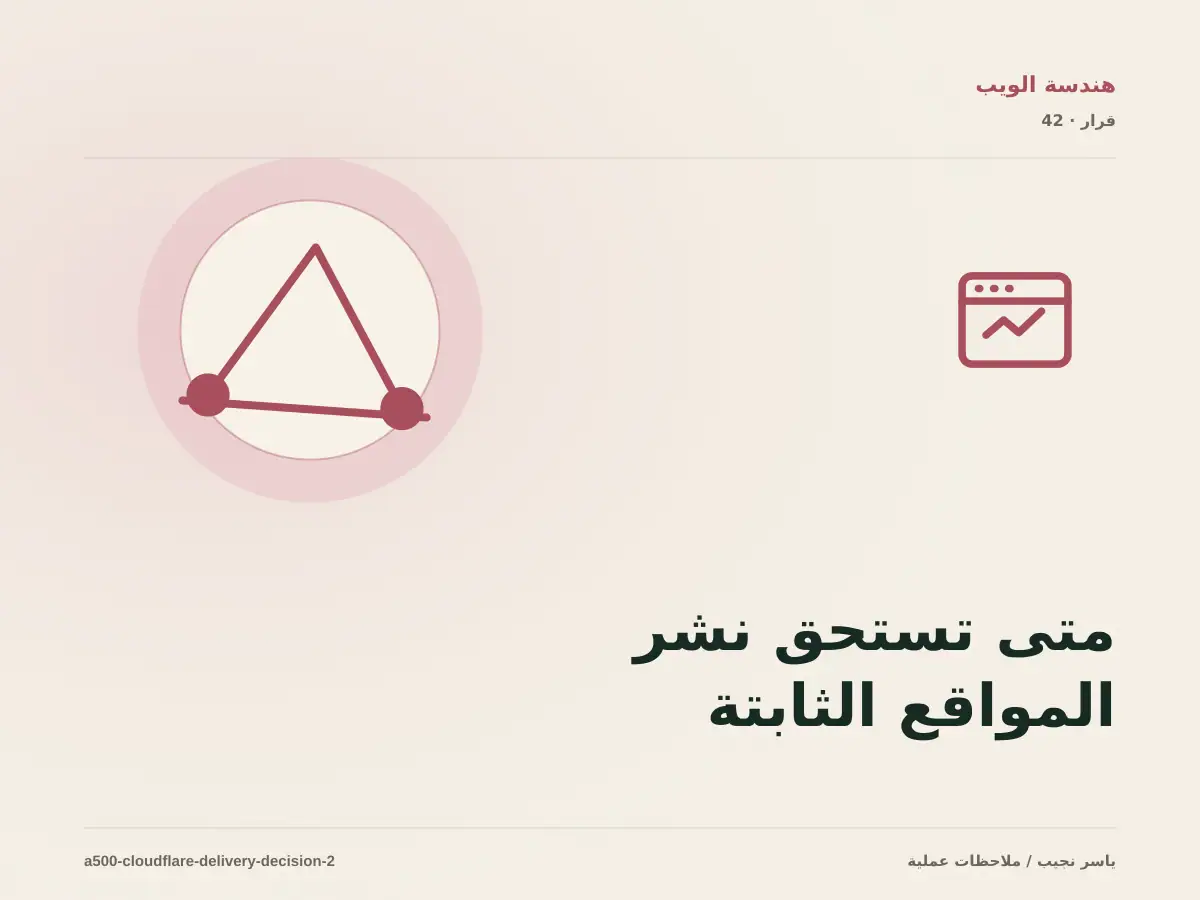 متى تستحق نشر المواقع الثابتة على Cloudflare الاستثمار، ومتى يكون التأجيل أفضل؟