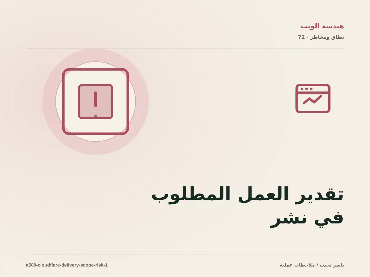 تقدير العمل المطلوب في نشر المواقع الثابتة على Cloudflare دون أرقام مضللة
