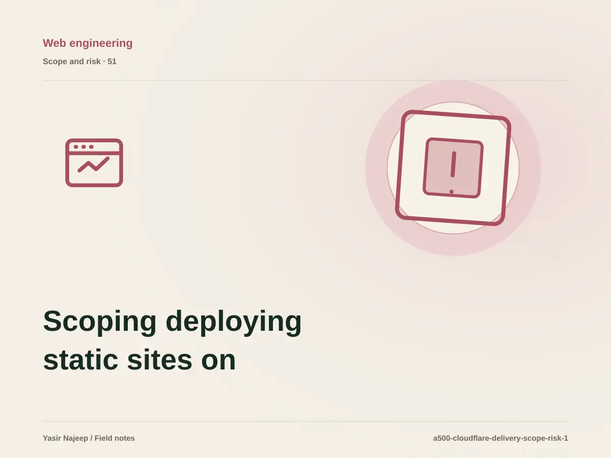 Scoping deploying static sites on Cloudflare: cost drivers, evidence, and estimate boundaries