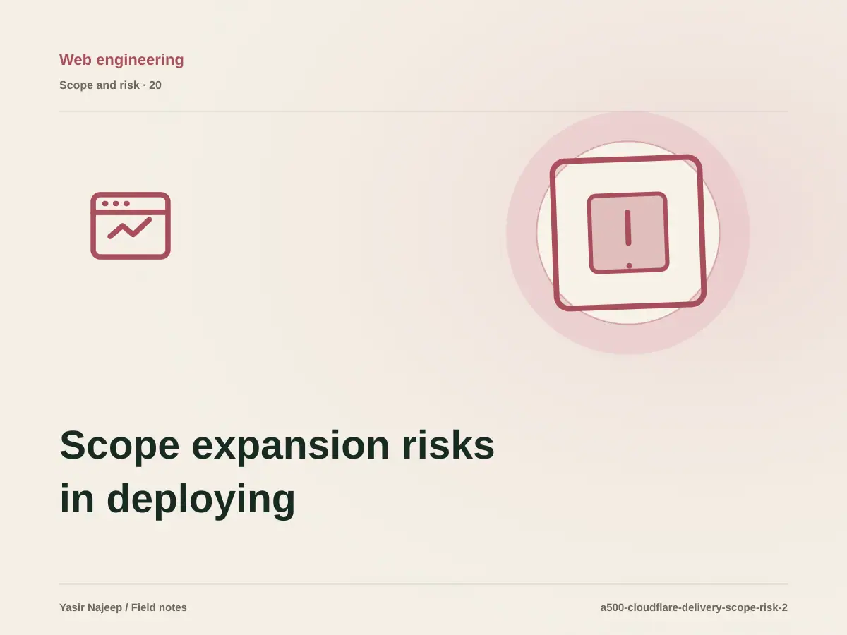 Scope expansion risks in deploying static sites on Cloudflare: budget questions to ask