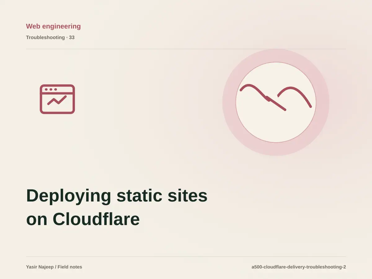 Deploying static sites on Cloudflare failures: find the cause instead of masking the symptom