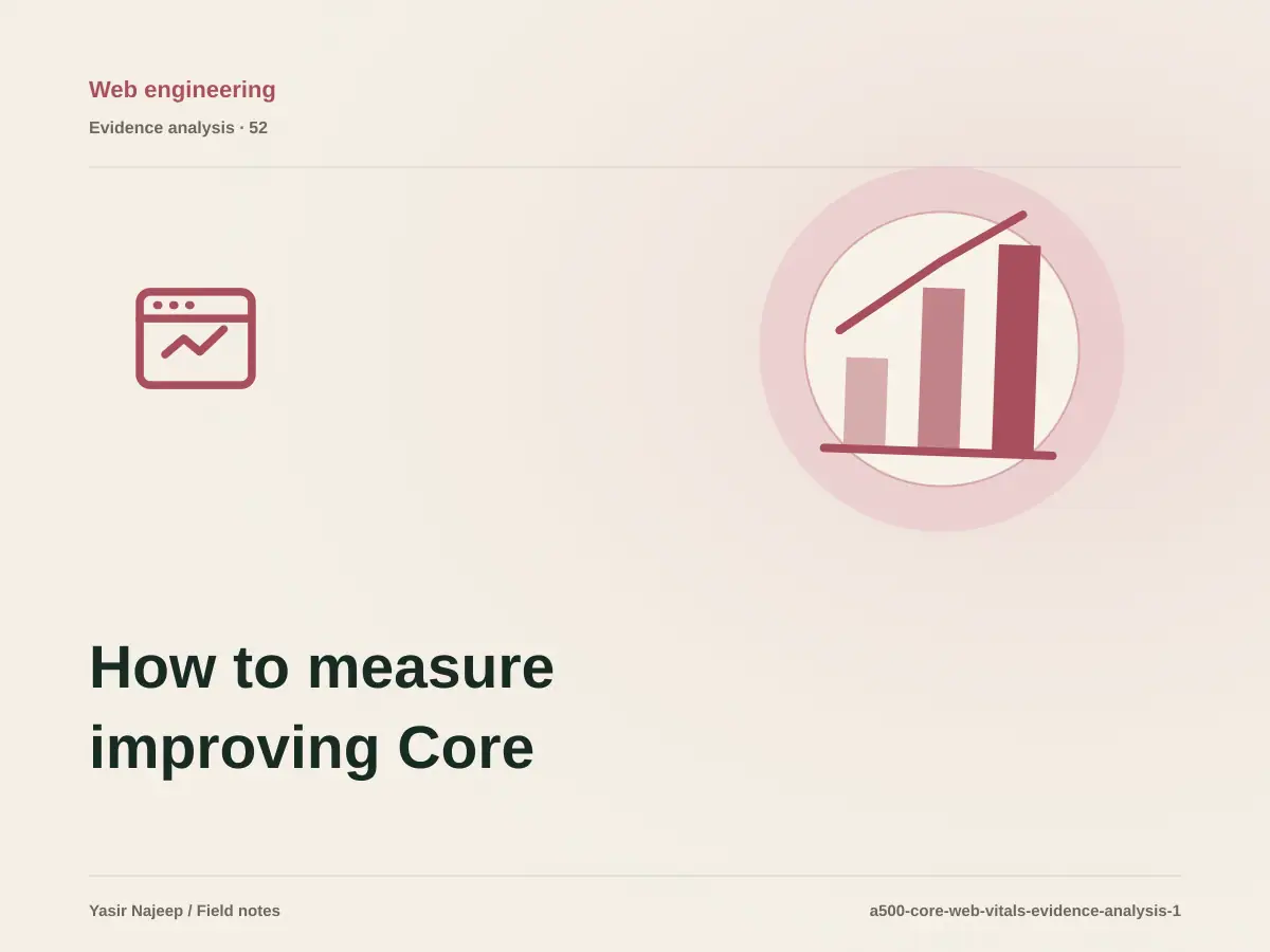 How to measure improving Core Web Vitals with reviewable evidence