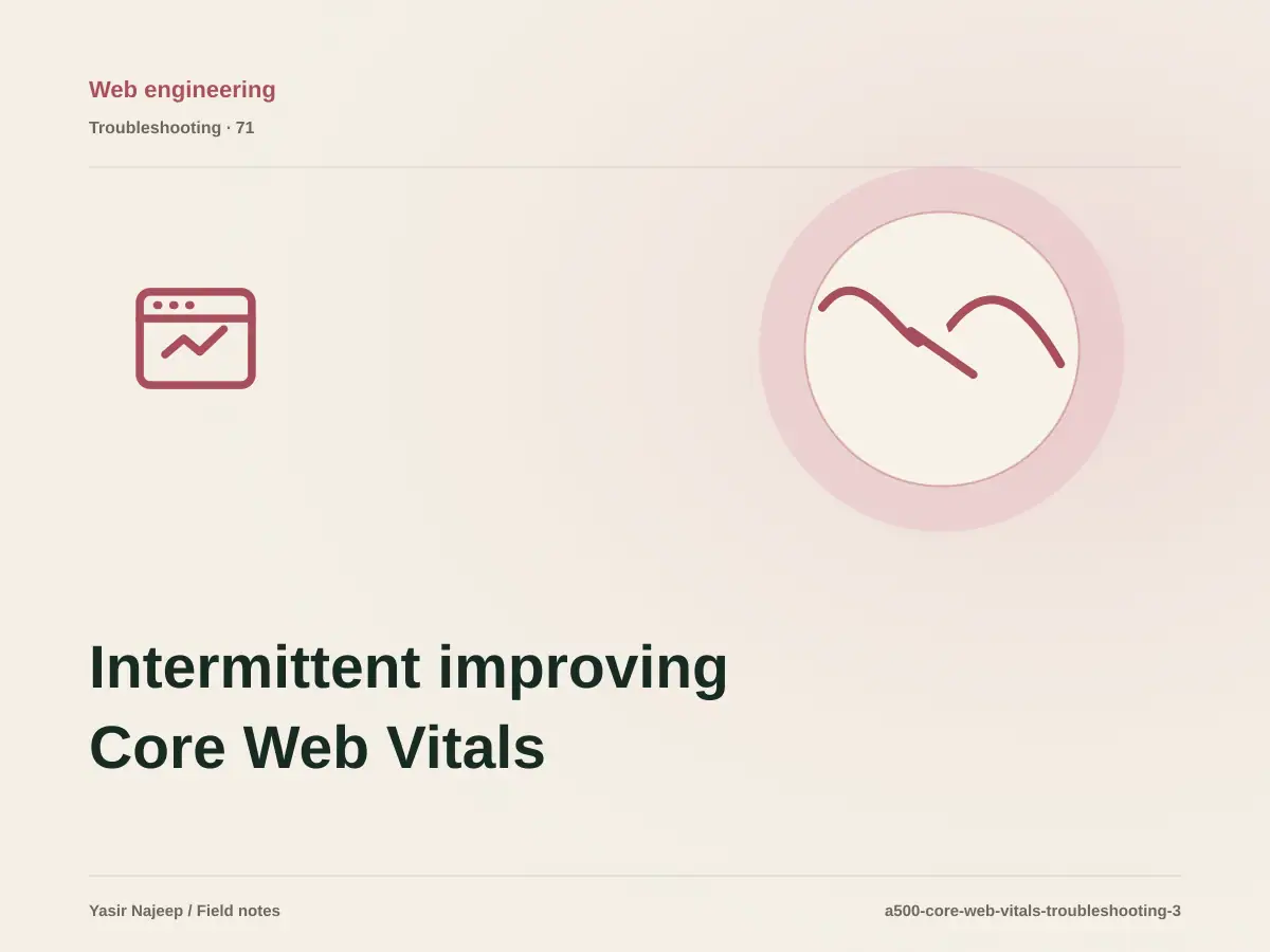 Intermittent improving Core Web Vitals failures: a repeatable diagnostic workflow
