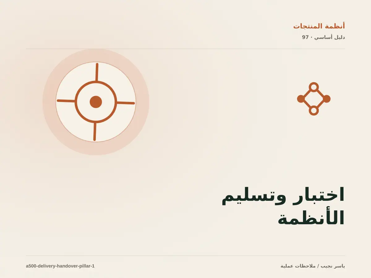 اختبار وتسليم الأنظمة: خريطة عملية من المتطلبات إلى التشغيل