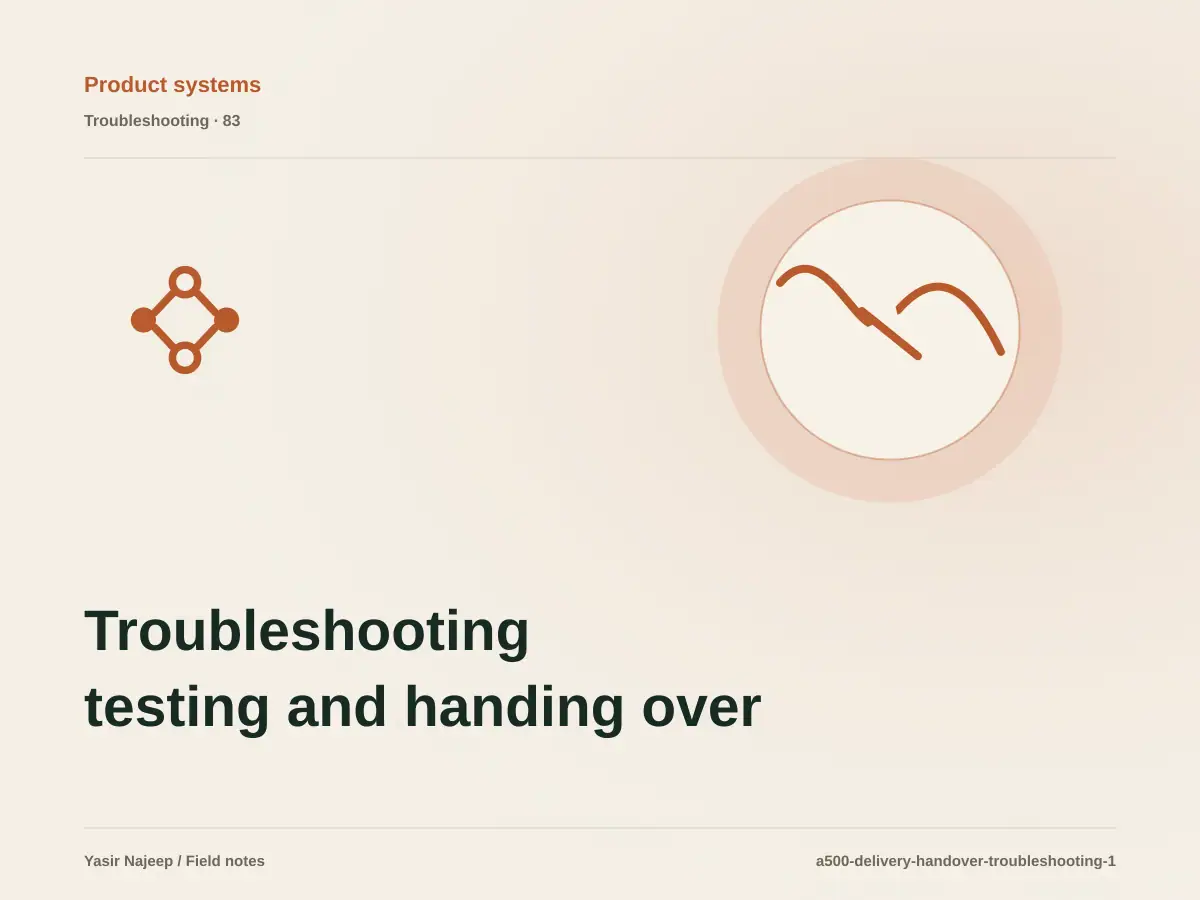 Troubleshooting testing and handing over systems: reproduce the failure before changing code