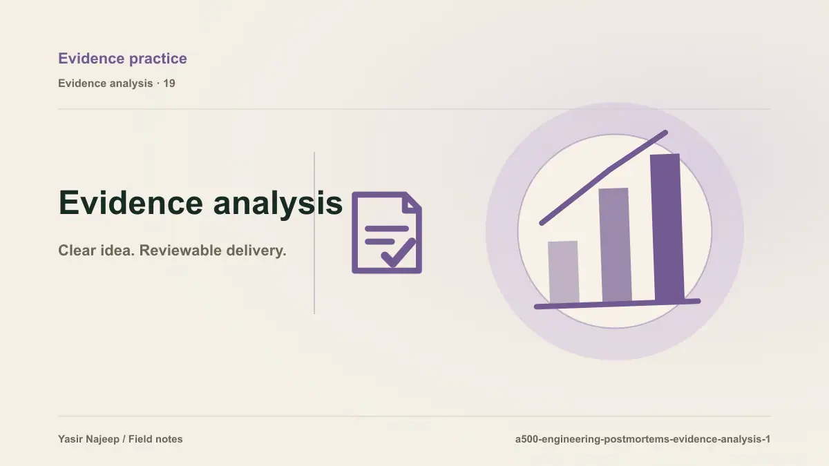 How to measure writing a useful engineering postmortem with reviewable evidence