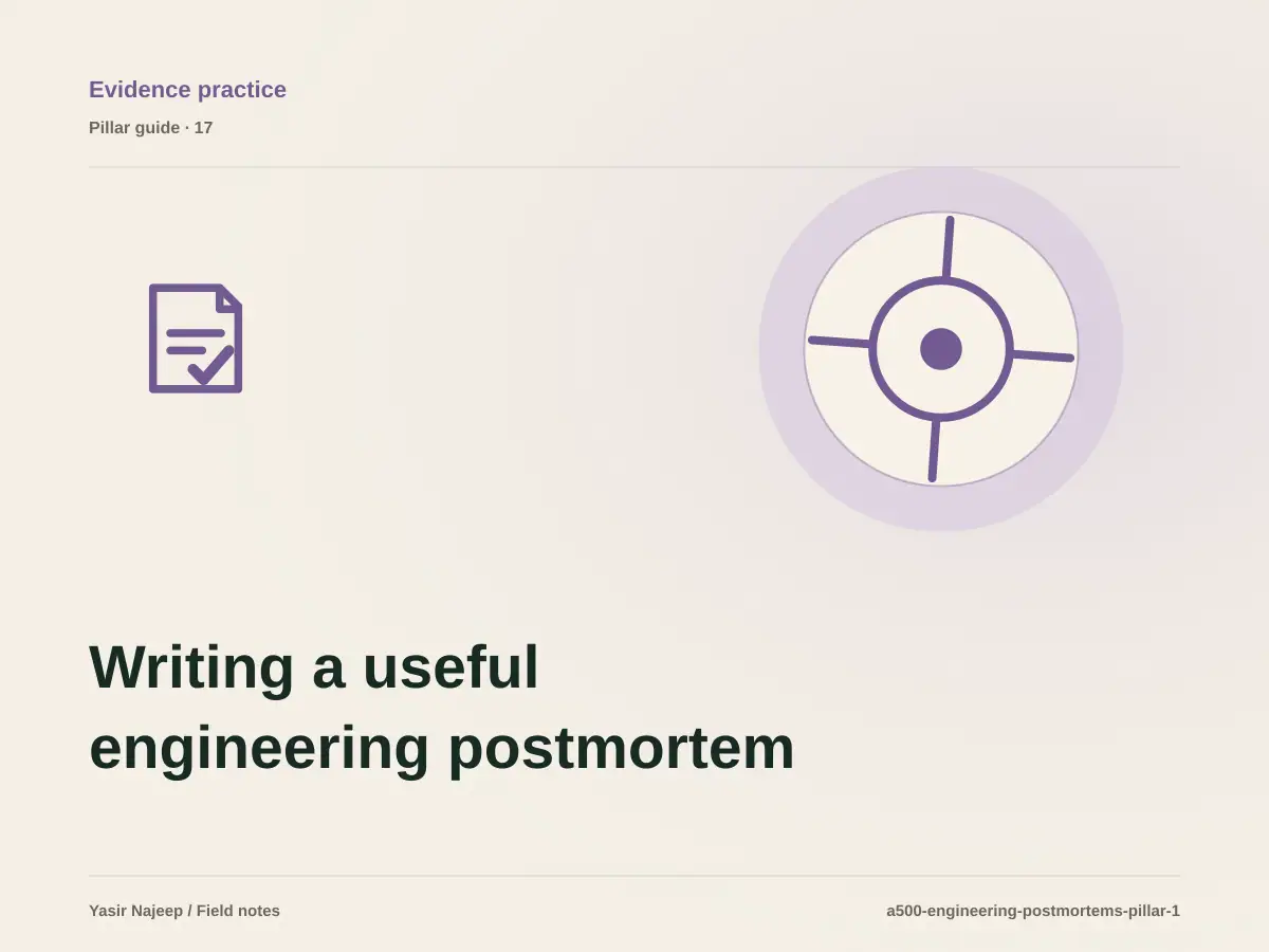 Writing a useful engineering postmortem: from requirements to reliable operation