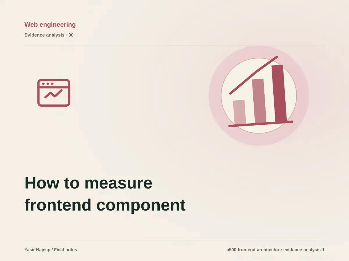 How to measure frontend component architecture with reviewable evidence