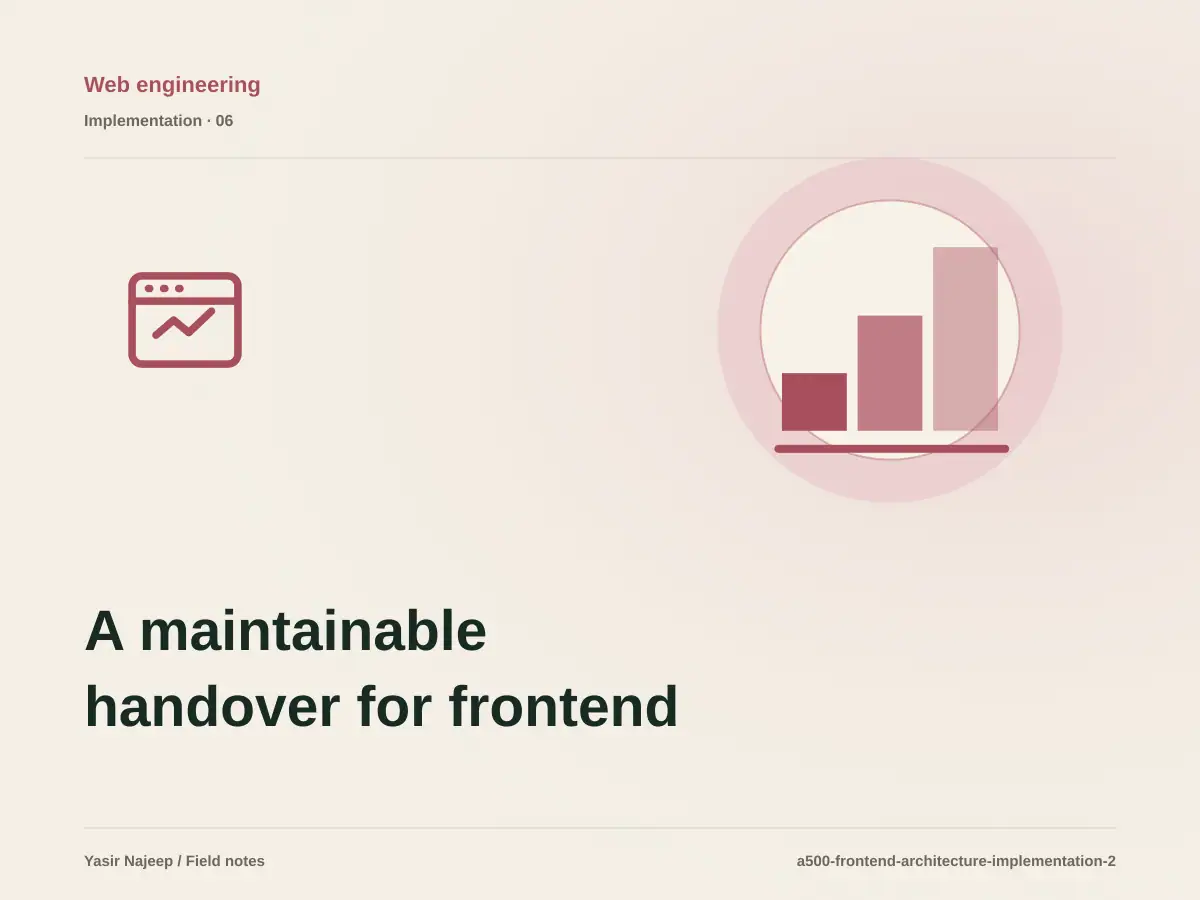 A maintainable handover for frontend component architecture: access, documentation, and rollback
