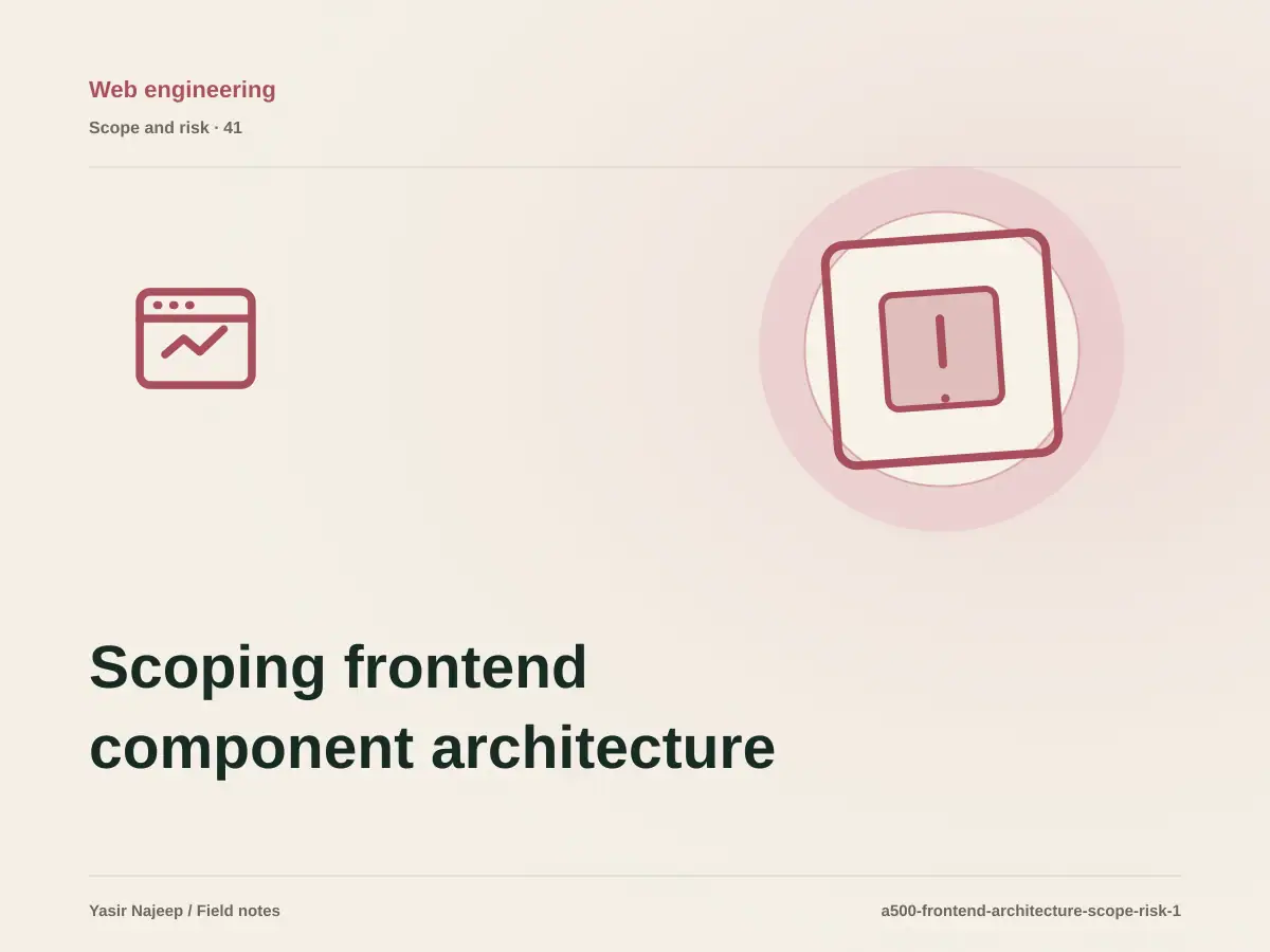 Scoping frontend component architecture: cost drivers, evidence, and estimate boundaries