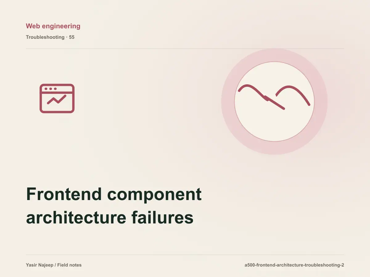 Frontend component architecture failures: find the cause instead of masking the symptom