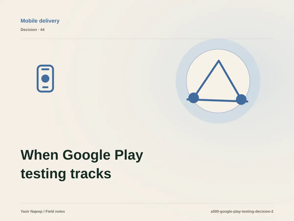 When Google Play testing tracks makes sense, and when to wait