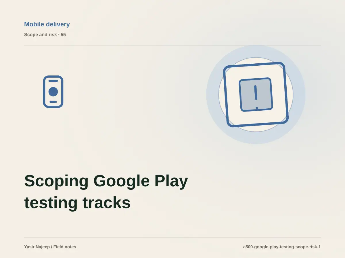 Scoping Google Play testing tracks: cost drivers, evidence, and estimate boundaries