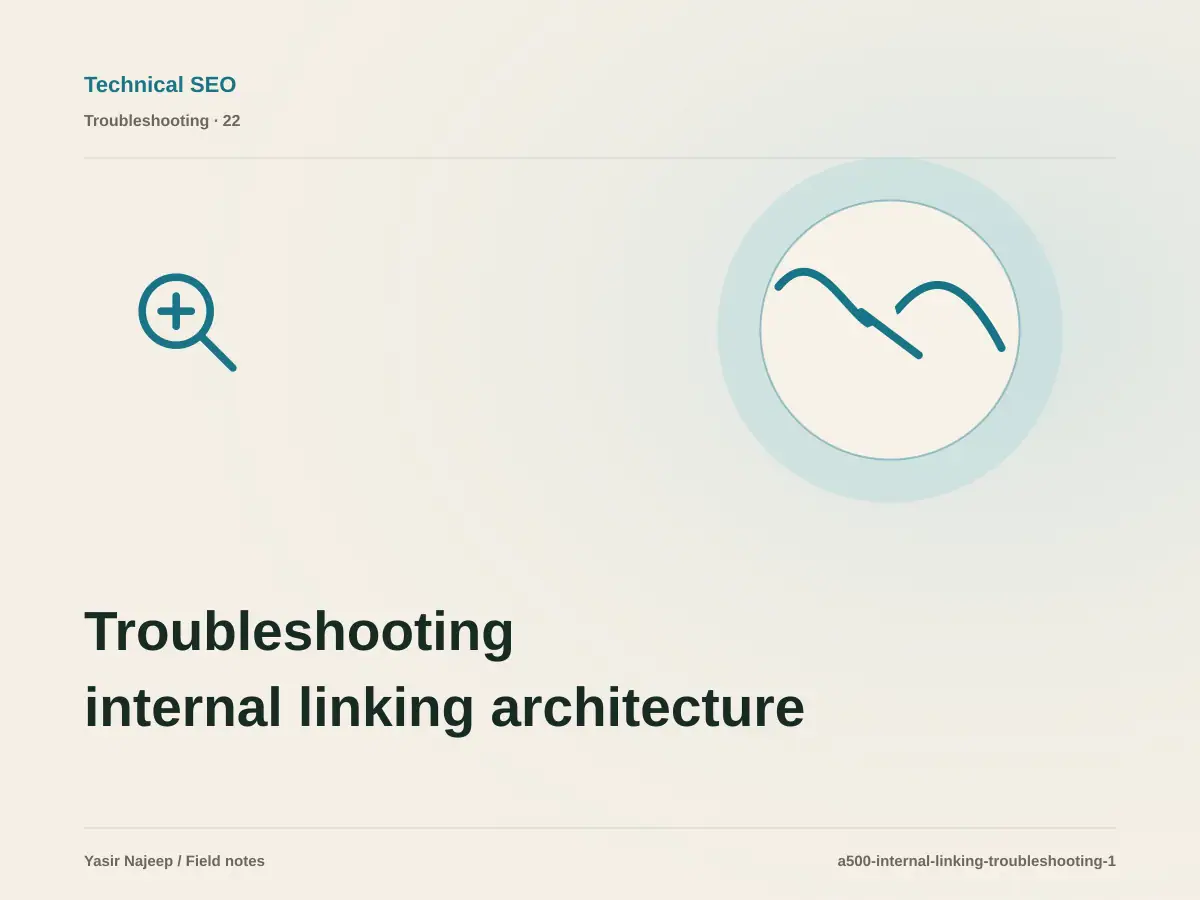 Troubleshooting internal linking architecture: reproduce the failure before changing code