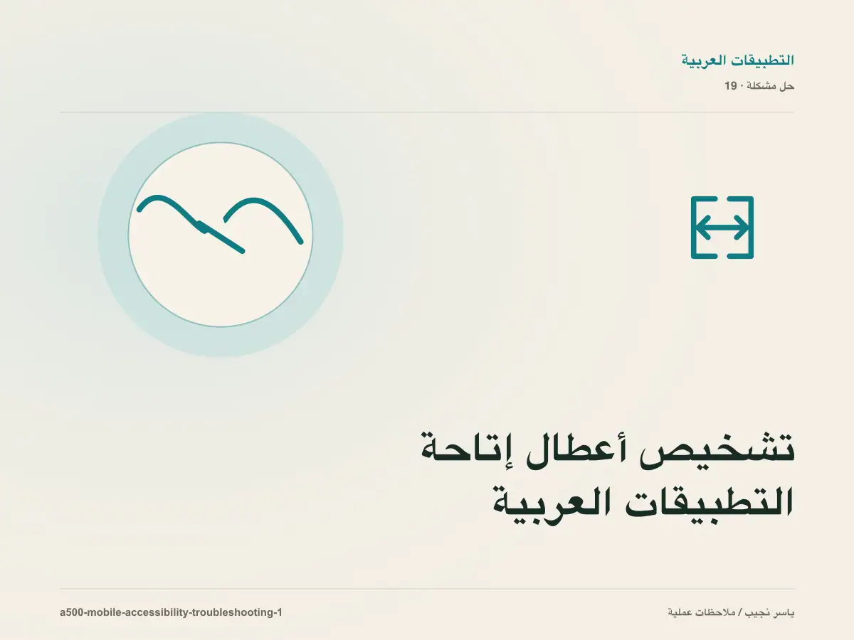 تشخيص أعطال إتاحة التطبيقات العربية: أعد إنتاج المشكلة قبل التعديل