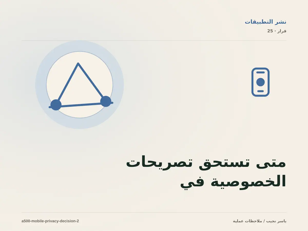 متى تستحق تصريحات الخصوصية في متاجر التطبيقات الاستثمار، ومتى يكون التأجيل أفضل؟