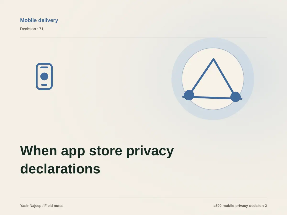 When app store privacy declarations makes sense, and when to wait