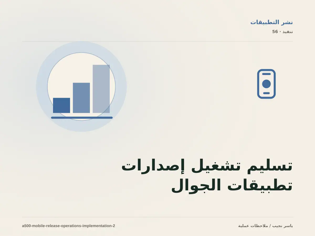 تسليم تشغيل إصدارات تطبيقات الجوال للفريق: التوثيق والصلاحيات والرجوع