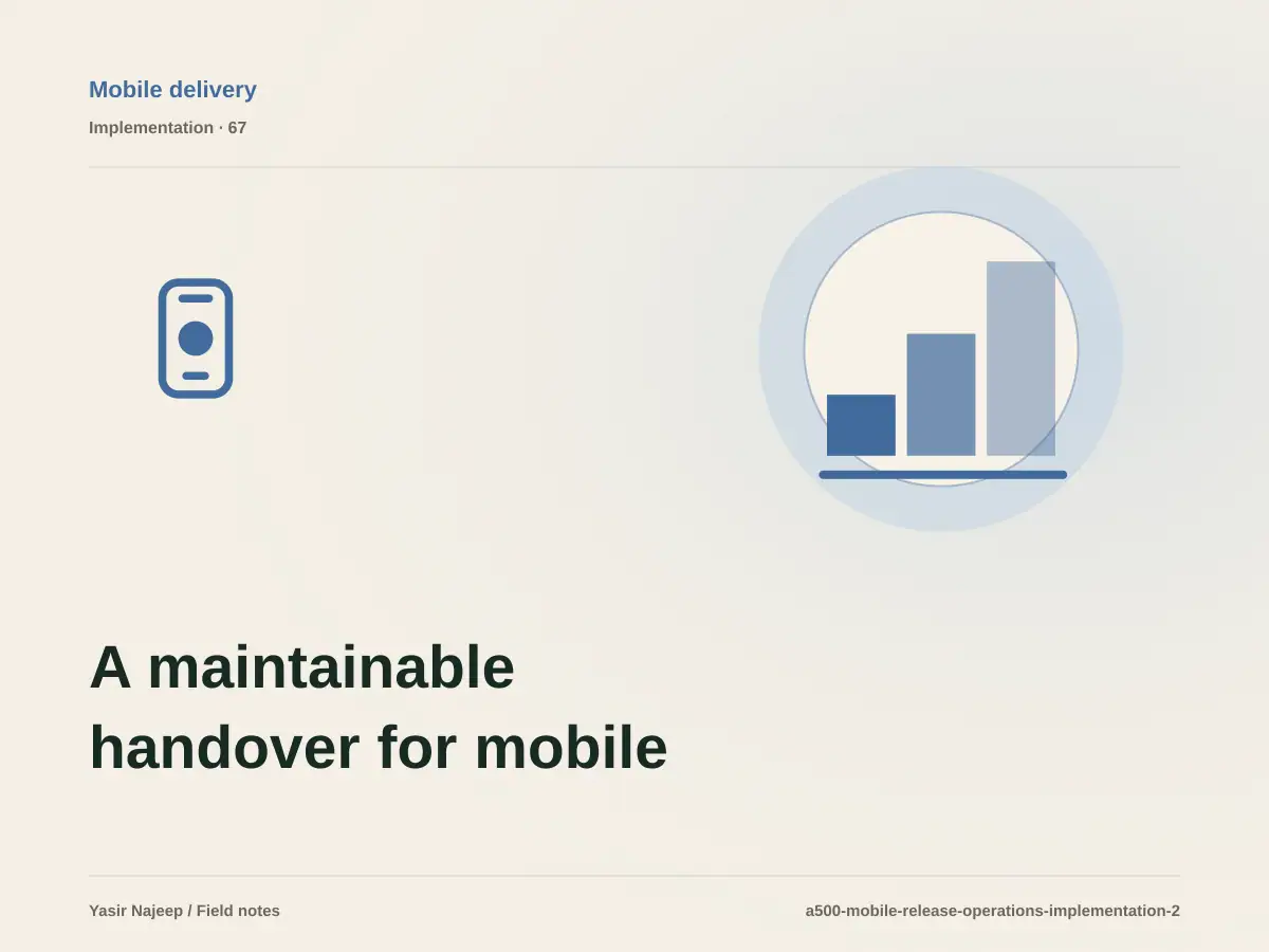 A maintainable handover for mobile release operations: access, documentation, and rollback