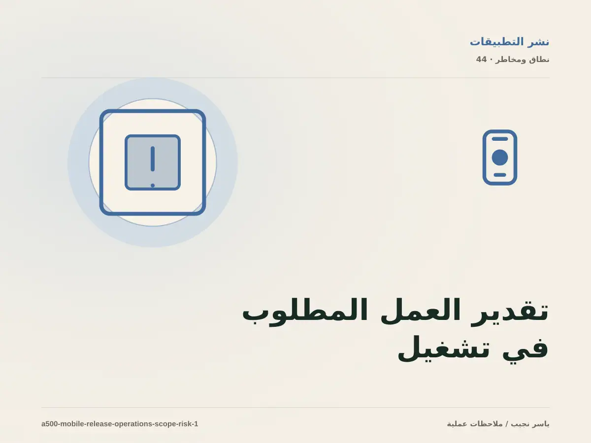 تقدير العمل المطلوب في تشغيل إصدارات تطبيقات الجوال دون أرقام مضللة