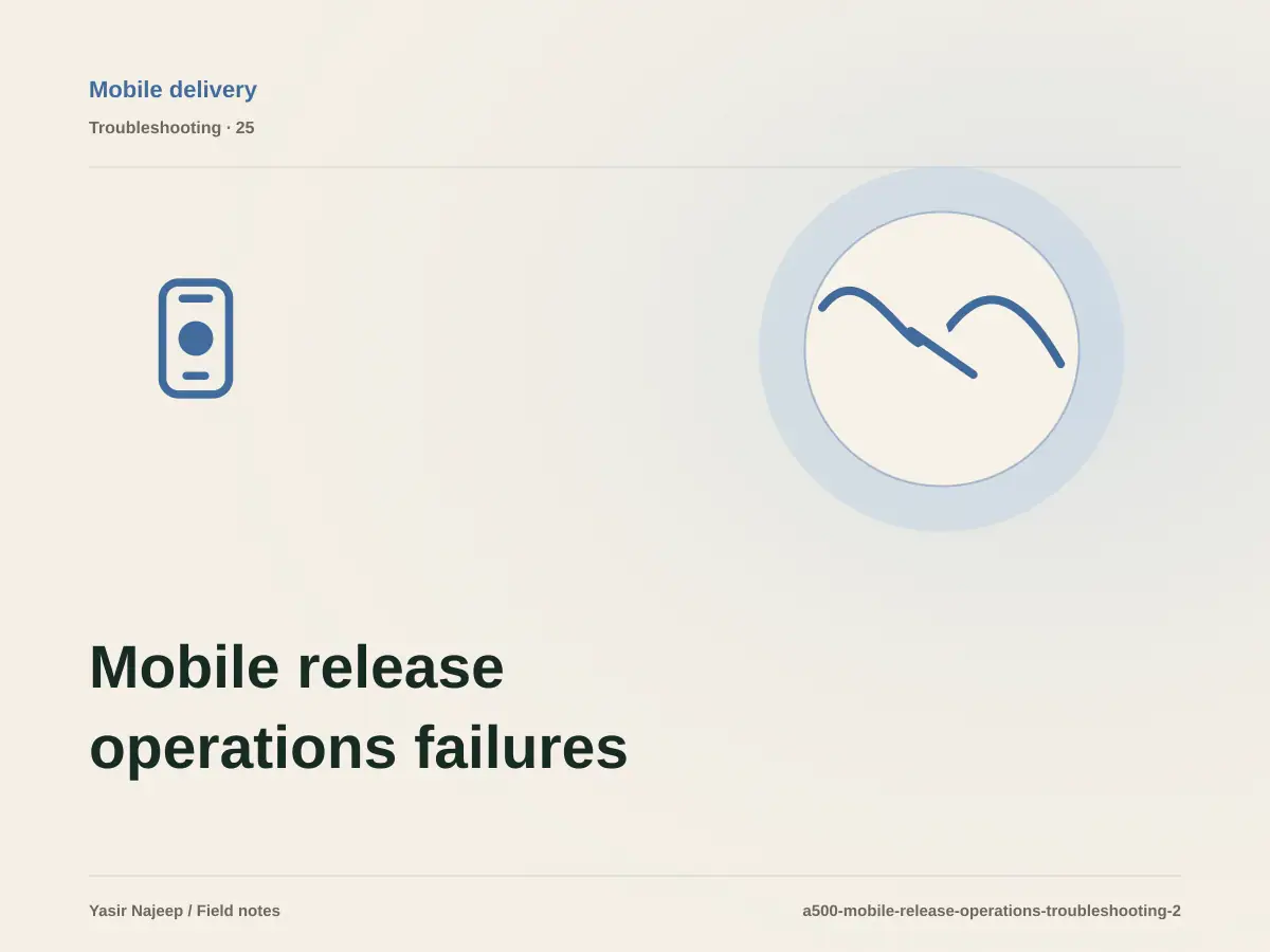 Mobile release operations failures: find the cause instead of masking the symptom