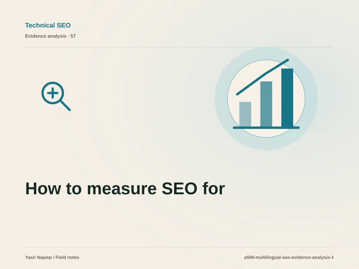 How to measure SEO for Arabic and English websites with reviewable evidence