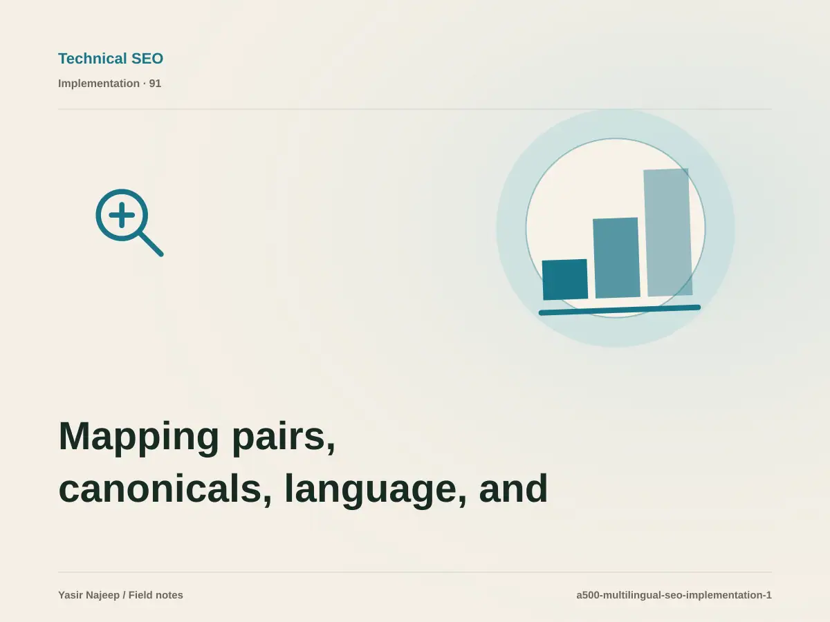 Mapping pairs, canonicals, language, and navigation for SEO for Arabic and English websites: a testable workflow
