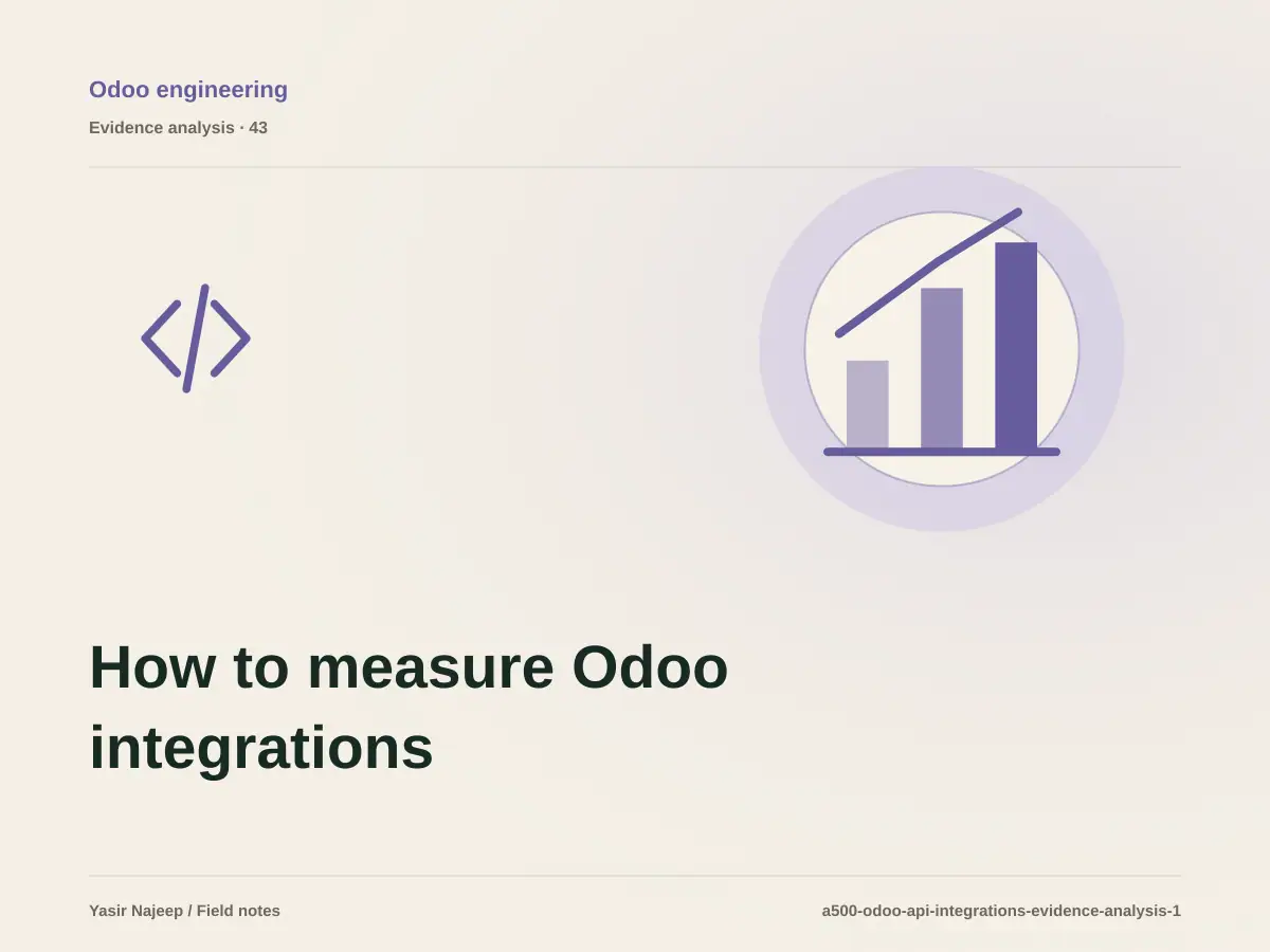 How to measure Odoo integrations with external systems with reviewable evidence
