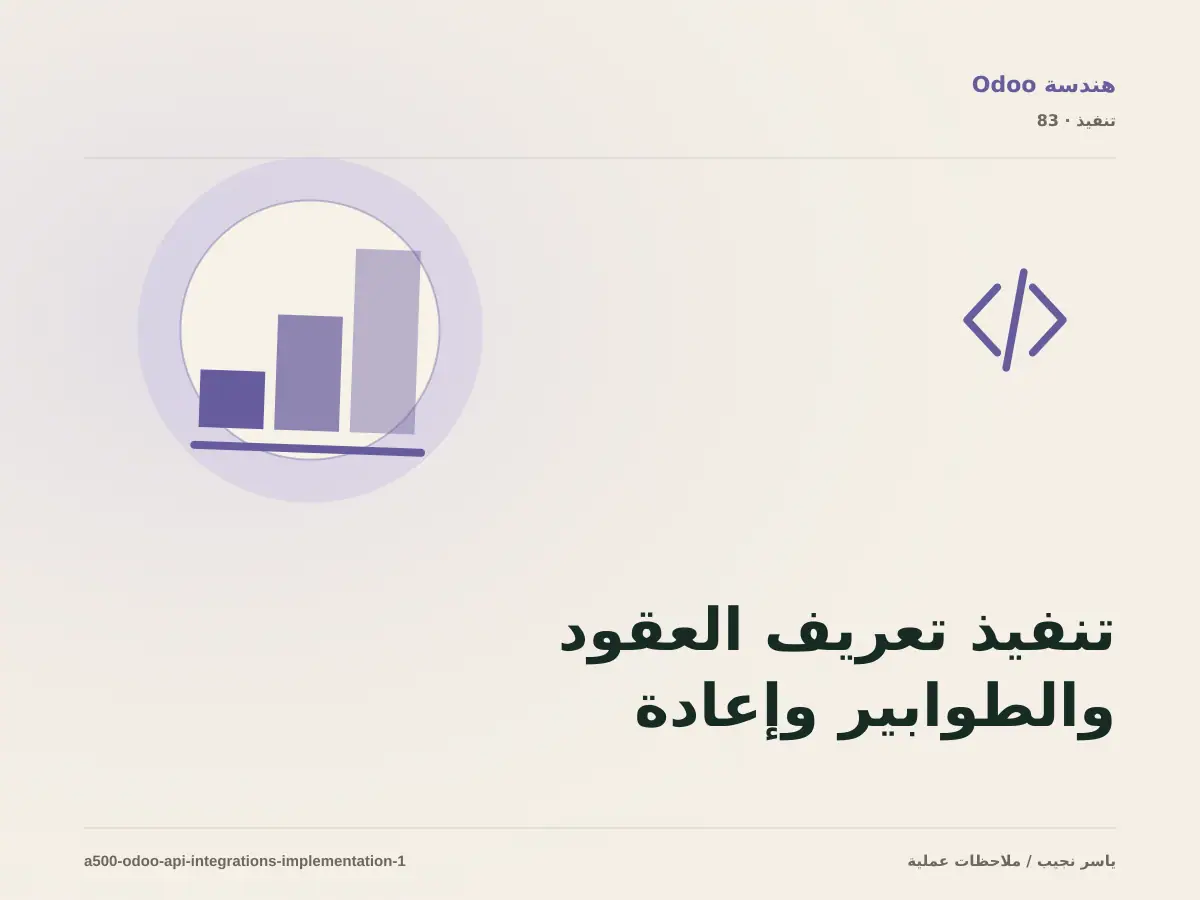 تنفيذ تعريف العقود والطوابير وإعادة المحاولة ضمن تكامل Odoo مع الأنظمة الخارجية: خطوات قابلة للاختبار