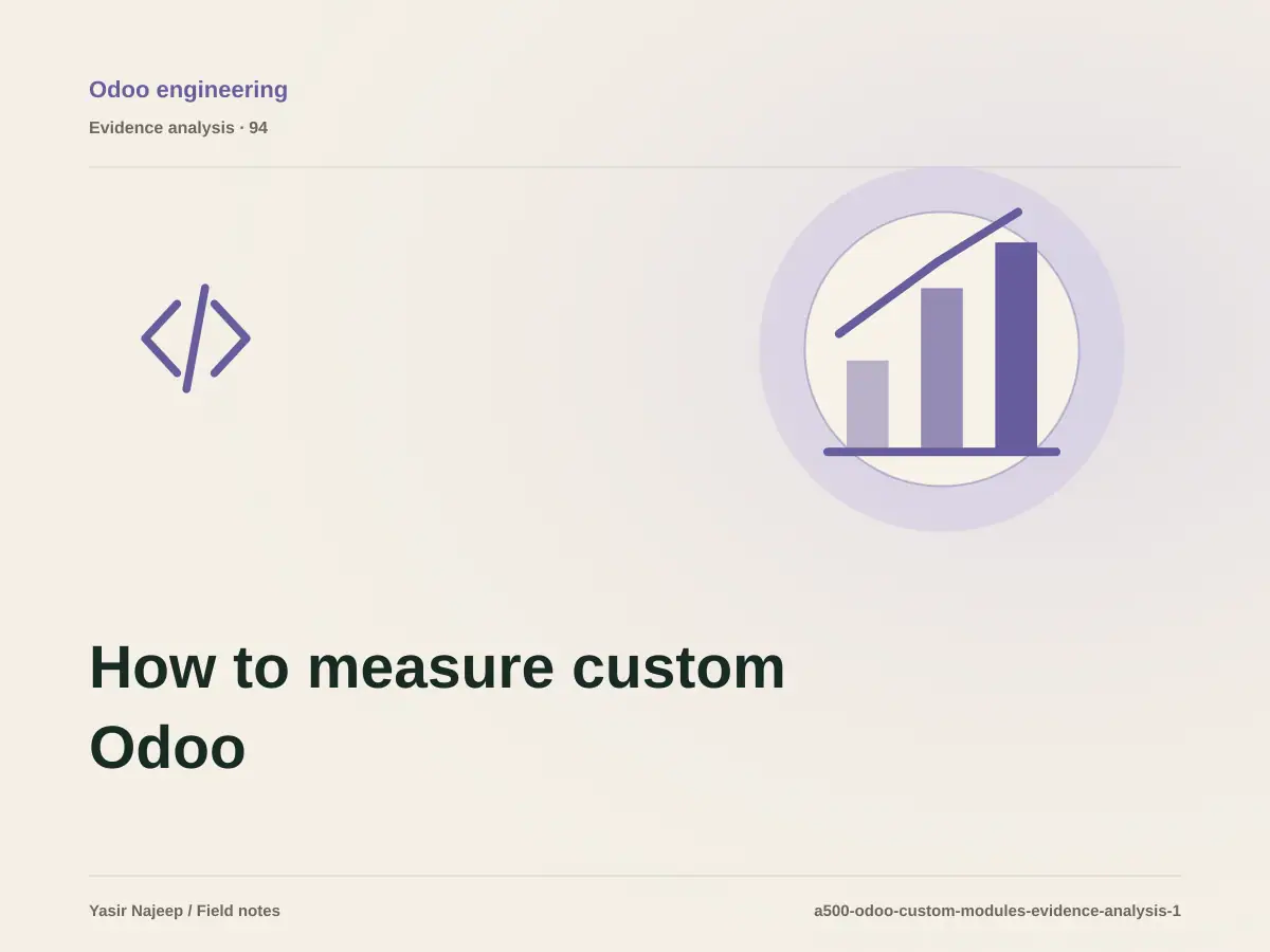 How to measure custom Odoo module development with reviewable evidence