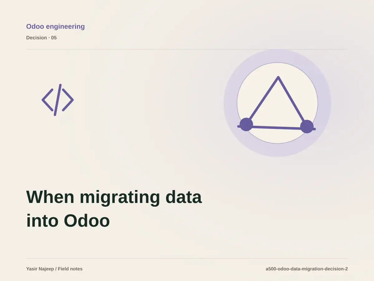 When migrating data into Odoo makes sense, and when to wait