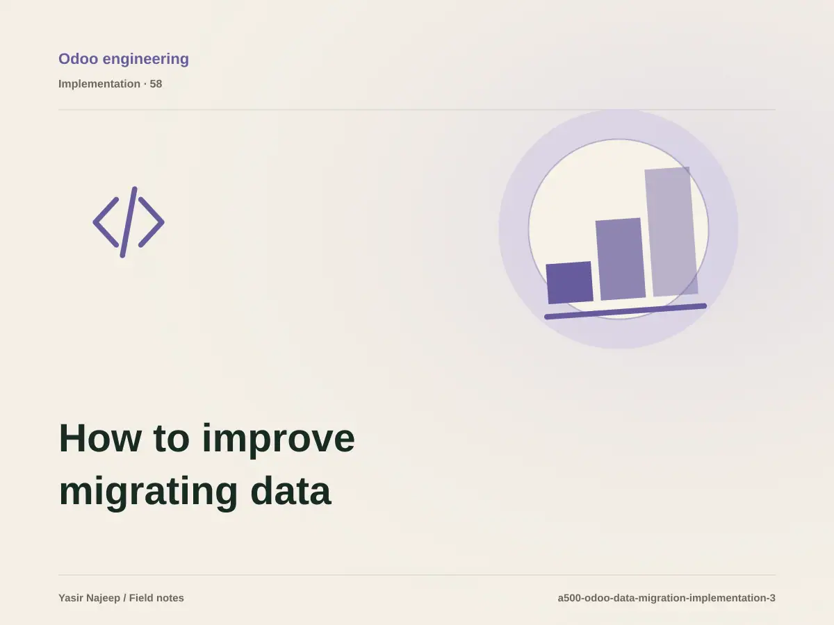 How to improve migrating data into Odoo without disrupting daily work