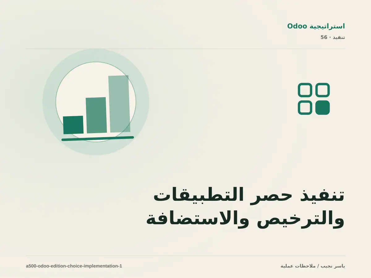 تنفيذ حصر التطبيقات والترخيص والاستضافة ضمن اختيار Odoo Community أو Enterprise: خطوات قابلة للاختبار