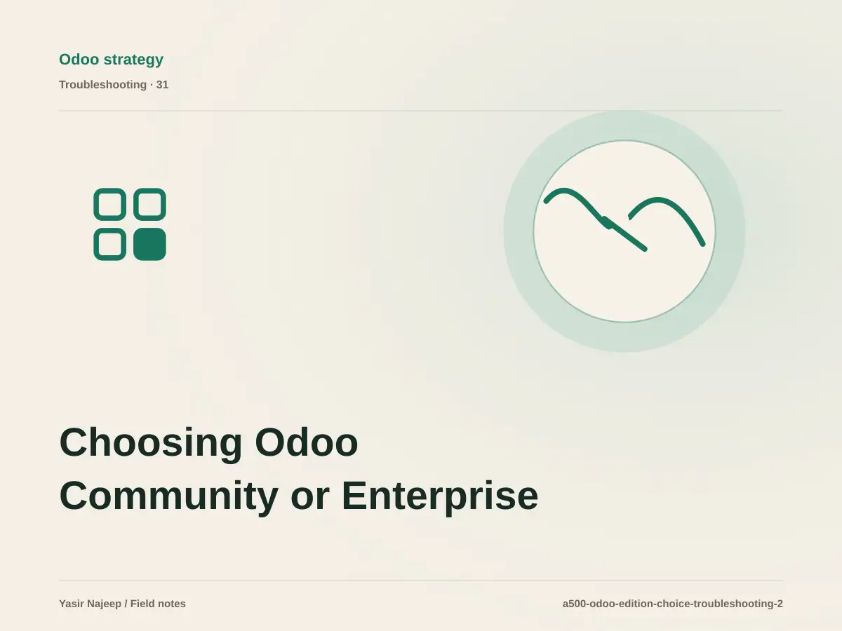 Choosing Odoo Community or Enterprise failures: find the cause instead of masking the symptom