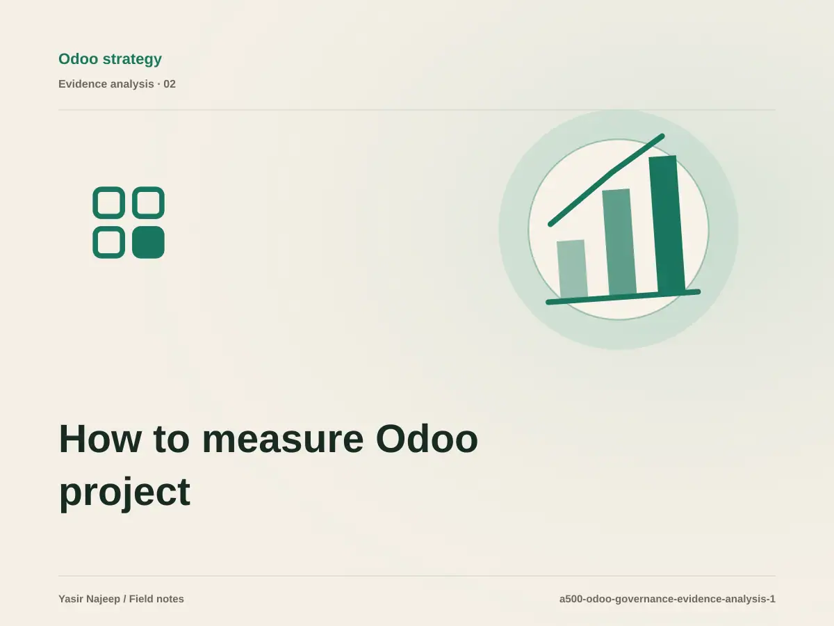 How to measure Odoo project governance with reviewable evidence