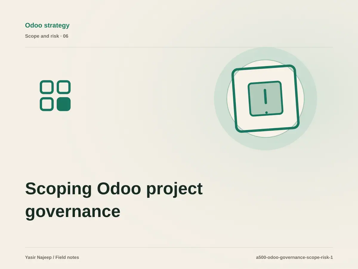 Scoping Odoo project governance: cost drivers, evidence, and estimate boundaries