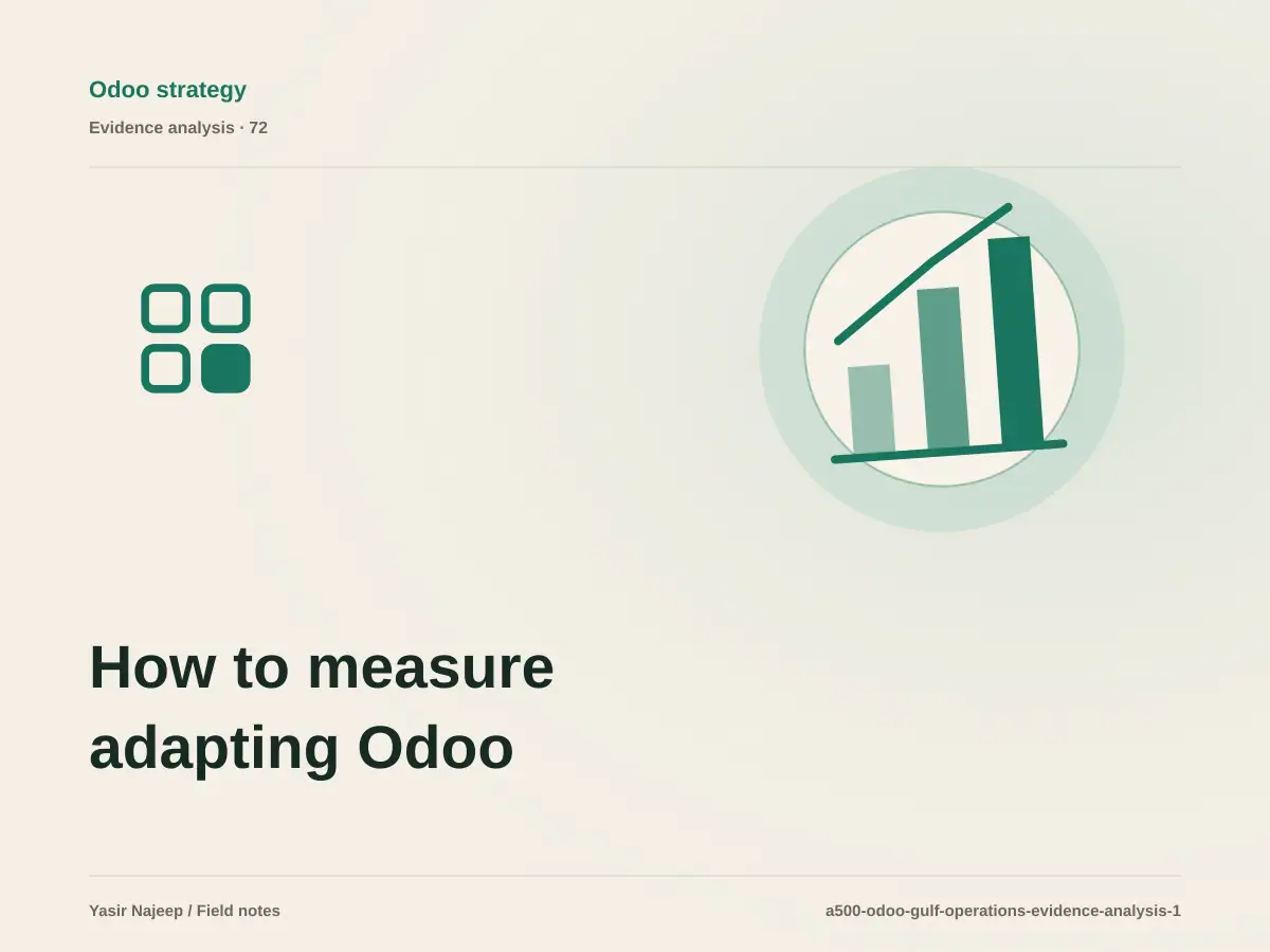 How to measure adapting Odoo to Gulf operations with reviewable evidence
