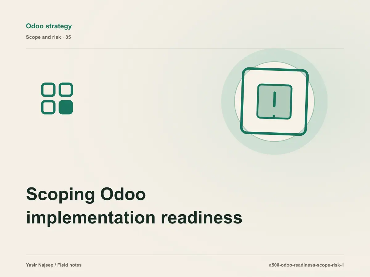Scoping Odoo implementation readiness: cost drivers, evidence, and estimate boundaries
